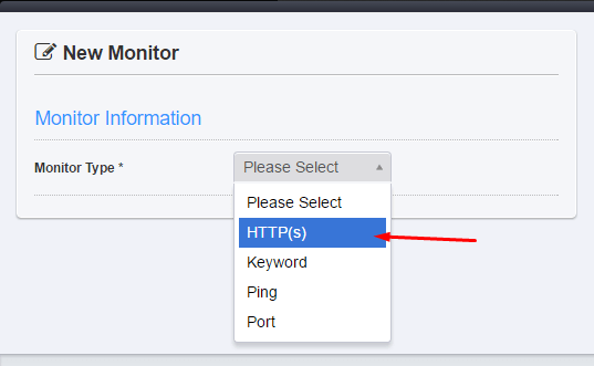 HTTP Monitor Type